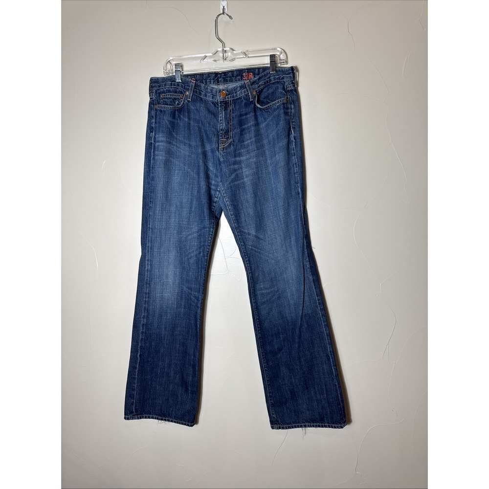 J. Crew‎ Women's Jeans Hipslung Stretch Size 33R Blue Denim Bootcut Flare Ankle
